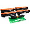Kit completo 4 toner TN1050 + 1 tamburo DR1050 compatibili