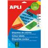 GielleService Confezione APLI 01439 480 etichette rettangolari 70x37 mm 20 fogli da 24 etichette ROSSO