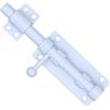Litensh Chiavistello scorrevole per cancello resistente, Serratura con Foro Porta Catenaccio Porta con foro per lucchetto, in acciaio inossidabile 304, diametro 12 mm (160MM Bianco)