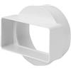 EUROPLAST Ø 100mm - 110x55mm Adattatore per Tubi da Tondi a Rettangolari - PVC