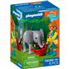PLAYMOBIL PLYMOBIL 72092 ZOO CUCCIOLO DI ELEANTE CON CUSTODE