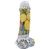 sicilia bedda - FALLO IN CERAMICA SICILIANA - Dipinto a Mano - Soprammobile Moderno e Divertente (Altezza 18 Centimetri, Decoro Limoni)