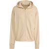 Adidas W All Szn Ft Fz Crli Felpa Garz Zip Capp Beige Donna