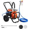 VEVOR Spruzzatore di Vernice Airless a Membrana a Carrello, Macchina a Spruzzo per Vernice 2000 W Pressione max 22,75 Mpa, Spruzzatore Flusso max 3,5 L/min con Asta di Prolunga Spruzzatura da Casa