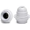 Aigostar Portalampada E27 Bianco 250V filettato con ghiera morsettiera a vite autobloccante in bachelite Aigostar