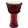 World Rhythm 9 Pollici, Djembe Drum In Red - 40 cm African Synthetic Djembe Drum