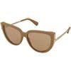 Max Mara MM0095 46G | Occhiali da Sole Graduati o Non Graduati | Prova Online | Plastica | Cat Eye, Ovali / Ellittici | Marrone | Adrialenti