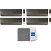 Haier Climatizzatore Quadri Split Flexis Plus Black 7+7+9+15 Con 4U75S2SR5FA Inverter Wi-Fi Classe A++ ,