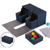 Custodie per carte da gioco in pelle PU 3 cassetti salvascarte organizer per