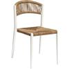 Greenwood Sedia Milano bianco e paglia di Greenwood