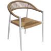 Greenwood Poltrona Milano bianco e paglia di Greenwood