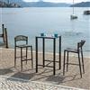 Greenwood Sgabello da bar Milano antracite e grigio di Greenwood