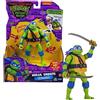 TEENAGE MUTANT NINJA Giochi Preziosi - Leonardo Tartarughe Ninja Caos Mutante, Leonardo Deluxe Parlante da 15 cm con Effetti Sonori e Funzione Meccanica da Combattimento, Per Bambini dai 4 anni