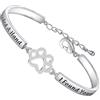 Generic Braccialetto regalo per gli amanti dei cani, con motivo zampa di cristallo, con scritta in lingua inglese When I Needed A Hand I Found Your Paw Bar, Small, Rame