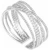 BAOKELAN Braccialetti con strass per donne multistrato braccialetto di cristallo per gioielli da sposa, 2.2 inches, Strass