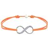 Schmuck Les Poulettes LES POULETTES BIJOUX - Bracciale Collegamento in Argento 925 Infinito e Strass - Arancione