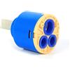 Telituny Disco in ceramica-35/40mm Cartuccia in ceramica Rubinetto miscelatore acqua Rubinetto di controllo interno Valvola PP Plastica Blu Pratico(40mm)