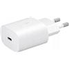 Samsung Caricatore USB-C 25W EP-TA800 originale confezione bulk senza cavo, Ricarica Rapida Fast Charging PD, Alimentatore da Parete Tipo C per Galaxy S21 S22 S23, Note, Tablet, bianco