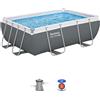 Bestway Set piscina grigio scuro da 282x196x84 cm