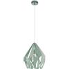 Eglo Lampada a sospensione Carlton-P, lampada vintage a 1 fiamma, lampada retro in metallo verde pastello chiaro, portalampada E27, Ø 31 cm