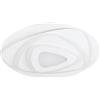 Eglo Palagiano - Lampada LED da soffitto rotonda, plafoniera in plastica bianca, plafoniera per ufficio, corridoio e cucina, luce bianca neutra, diametro 38 cm