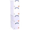 Really Useful Box Contenitore in plastica trasparente da 19 litri (confezione da 4)
