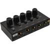 1Set Audio Line Mixer - Mixer di linea stereo a 4 Sub-mixaggio per