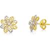 Gioielleria Lucchese Oro Orecchini Fiore Oro Bianco Giallo GL102420