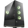MSI Case MSI MAG PANO 110R PZ - Mid Tower ATX, design panoramico a 270 gradi con vetro temperato, ventole ARGB reverse preinstallate lateralmente, Nero