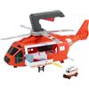 Matchbox - Elicottero di Salvataggio, veicolo di 40+ cm che si trasforma in stazione di soccorso, include ambulanza die-cast in scala 1:64, giocattolo per bambini, 3+ anni, HXM74