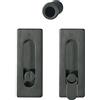 HOPPE 11733408 M464 Porta Scorrevole Shell, Nero, Nero Satiniert
