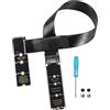 eMagTech NGFF M-Key NVME maschio a femmina connettore PCI-E 4.0 cavo di prolunga per scheda madre SSD 2230 2242 2260 2280, 30 cm (90 gradi)