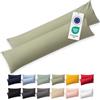 Blumtal Federe Cuscini Letto Matrimoniale Cotone - Federe Cuscini 40x145-100% Cotone, Set di 2 Federe in Jersey con Cerniera, Federa certificate Oeko-Tex, Federe Cuscino Letto - Verde Oliva