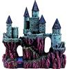 WeaShaemgLi EESLL Decorazioni per acquario, castello, decorazione per acquario, castello per acquari, nascondigli per la casa, dettagli realistici del castello alto 24 cm, blu