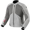 Rev'it Giubbotto Moto Rev'it Torque 3 H2O Grigio Chiaro Rosso