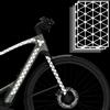 VINATO 2 Pezzi Adesivi Riflettenti,Adesivo Catarifrangenti Neri,Set di Adesivi Reflector,Raggi Catarifrangenti,Adesivi Geometrico Bici per Casco Bicicletta Auto Elettrico Scooter