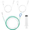 Goktvai 5pz Kit di Strumenti per la Pulizia dello Scarico del Tettuccio Apribile, Scovolino Lungo con 1 Tubo Siringa 2 Spazzole la Pulizia 1 Siringa per Tettuccio Apribile Auto (Stile 2)
