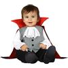 FIESTAS GUIRCA | Costume di Vampiro Bebè - Camicia, Cappa, Gilet, Pantaloni e Pettorina - Costumi di Halloween e Feste di Vampiri per Bambini Piccoli - Ideale per Bebè - Nero e Rosso