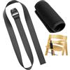 Your Day Mate Set di protezioni per cintura inguinale e imbracatura per seggiolone, 2 pz, Nero, cinghie per imbracatura compatibili con Hauck Alpha Beta, Stokke Tripp Trapp, copertura in neoprene morbido