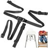 Your Day Mate Sistema di imbracatura a 3 punti per seggiolone, 1 set, compatibile con bebeconfort, IKEA, Kinderkraft, Safety 1st e molti altri, in nero, con cinghia inguinale