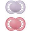 MAM Original Soothers | 18-36 Months | Pack of 2 | Comes in Dummy Steriliser Box | Sustainable Materials | Baby Accessories | Pink (Various Designs)