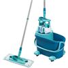Leifheit Clean Twist M Mobile Ergo Scopa lavapavimenti, Set scopa lava pavimenti e secchio con carrello 360°, Panno pavimenti con tecnologia di centrifuga