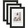 walther design Home HO318B3 - Cornice portafoto in legno, 13 x 18 cm, nero, confezione da 3 pezzi