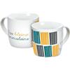 Gedalabels Tazza piccola 1 x 1 V2 300 ml, tazza in porcellana, tazza da caffè, tazza per bambini, scuola, calcoli, matematica, monouso, porcellana, forchette