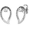 Engelsrufer Yin Yang - Orecchini a goccia in argento Sterling con 44 zirconi bianchi a neri, chiusura a incastro, senza nichel, 1 Paar, Argento sterling, Zirconia cubica