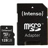 Intenso Premium Scheda di Memoria microSDXC da 128 GB Class 10 UHS-I (con Adattatore SD), Nero