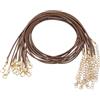 QUARKZMAN 10 Pezzi Cordone Per Collana Cerato All'ingrosso, 18 Pollici E 2mm Di Diametro Cordone Per Collana Con Chiusura Per Ciondoli, Braccialetti, Collane, Accessori, Marrone Scuro