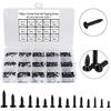 FandWay 750 pezzi piccole viti a croce a testa tonda, mini viti autofilettanti 15 tipi M1 M1.2 M1.4 M1.5 M1.7 nero - micro viti di riparazione elettronica, per telefoni occhiali da polso.