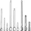 GBKDQQ 9 pezzi di estensioni per chiavi a cricchetto, 1/4, 3/8 e 1/2 di attacco, set di estensioni a cricchetto per officina e riparazione professionale, metallo argento
