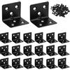 MengH-SHOP Staffe Angolari 90 Gradi Supporti Angolo Retto Staffe in Acciaio Squadretta Giunzione a Forma di L con viti per Mensola di Legno Tavolo Sedia 30*30*38mm 20 Pezzi Nero
